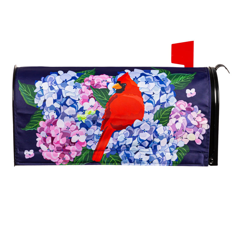 Red Cardinal and Hydrangeas Mailbox Cover,56854