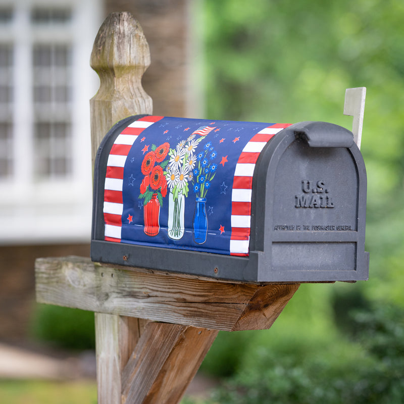 Patriotic Floral Mailbox Cover,56861