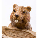 Carved Resin Beaver Birdbath,59p39