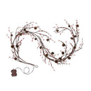 Lighted Pine Cone and Red Berry Garland,65j59