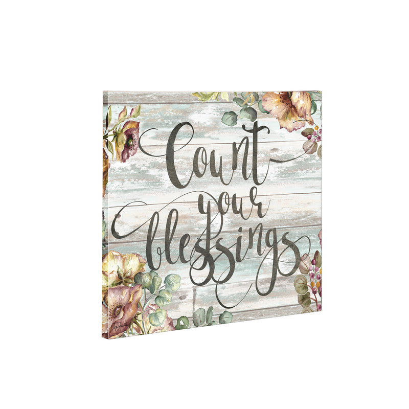 Count Your Blessings Indoor Wall Canvas, 24"x24",6c6023