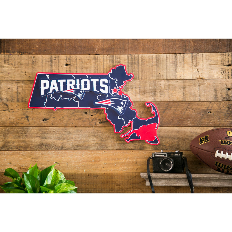 State Shape Wall Décor,, New England Patriots,6ws3818