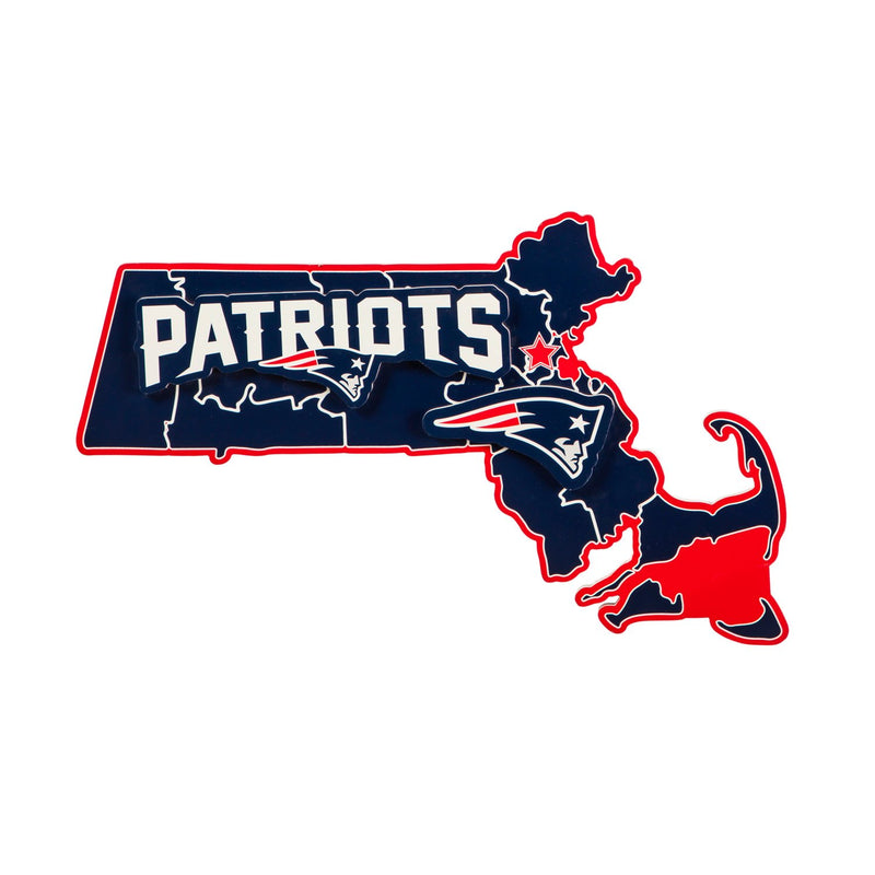 State Shape Wall Décor,, New England Patriots,6ws3818