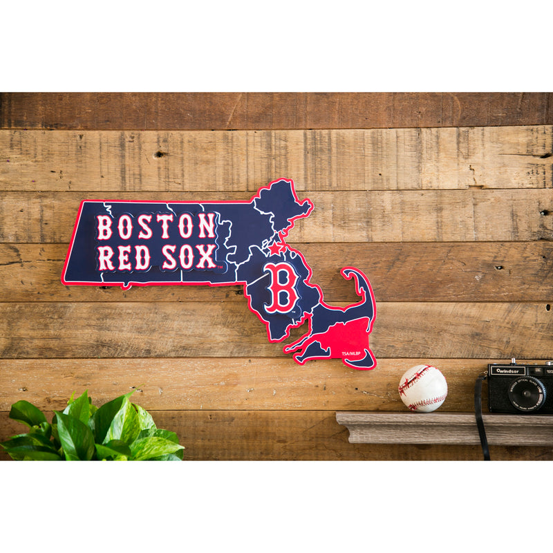 State Shape Wall Décor,, Boston Red Sox,6ws4203