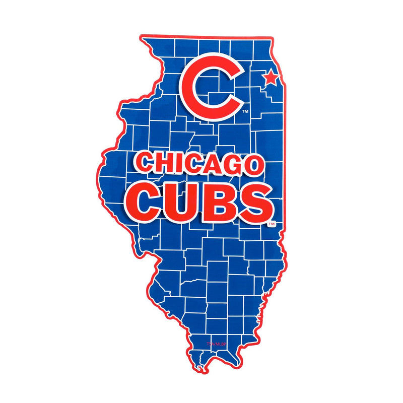 State Shape Wall Décor,, Chicago Cubs,6ws4204