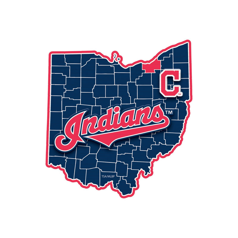 State Shape Wall Décor,, Cleveland Indians,6ws4207