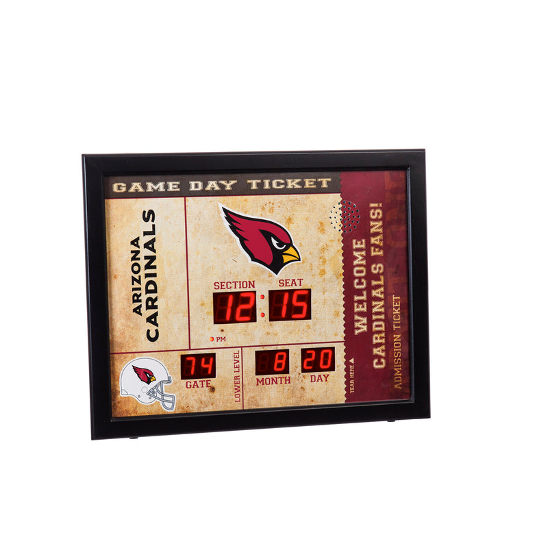 Bluetooth Scoreboard Wall Clock, Arizona Cardinals,7cl3800