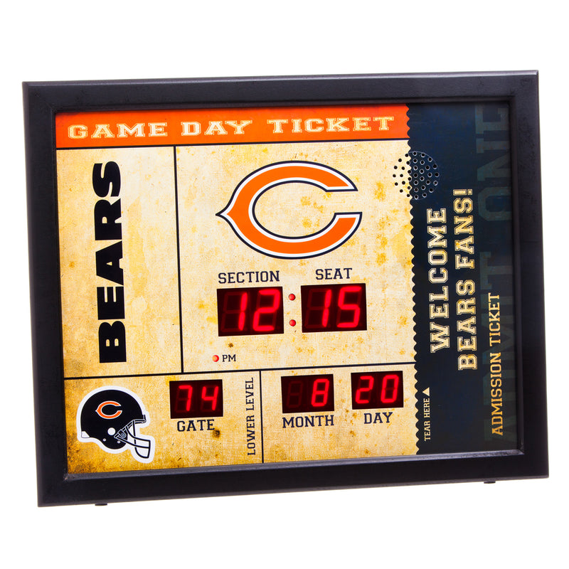 Bluetooth Scoreboard Wall Clock, Chicago Bears,7cl3805