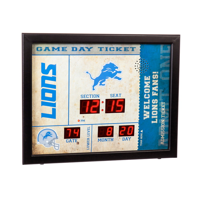 Bluetooth Scoreboard Wall Clock, Detroit Lions,7cl3810b