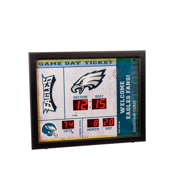 Bluetooth Scoreboard Wall Clock, Philadelphia Eagles,7cl3823