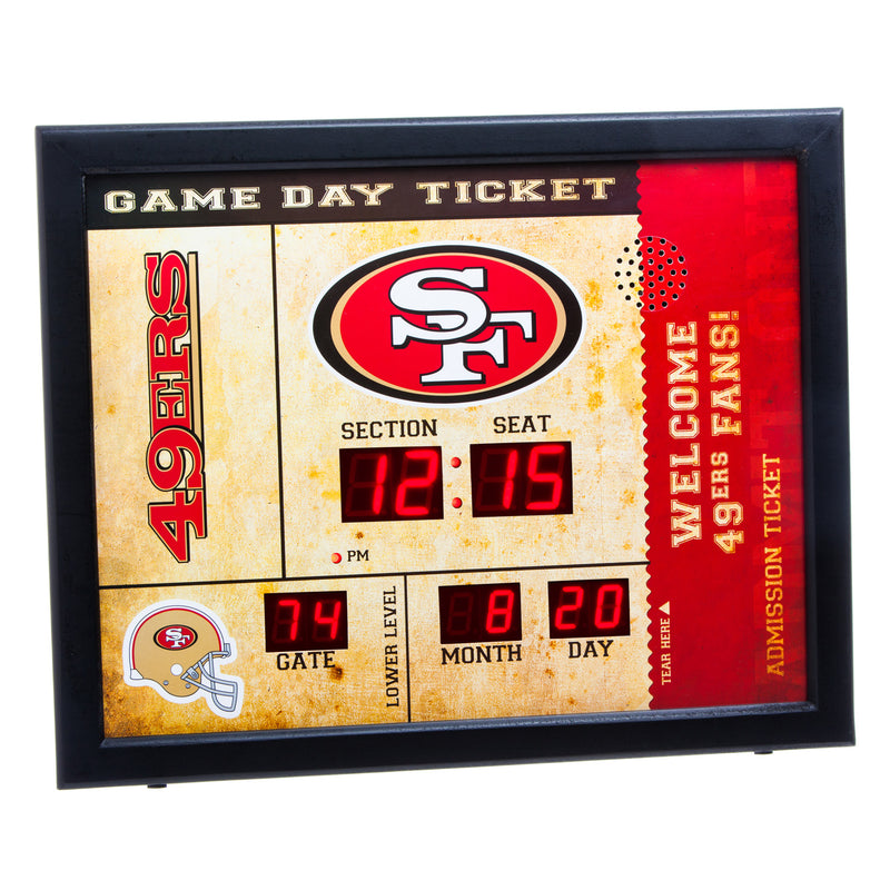 Bluetooth Scoreboard Wall Clock, San Francisco 49ers,7cl3826