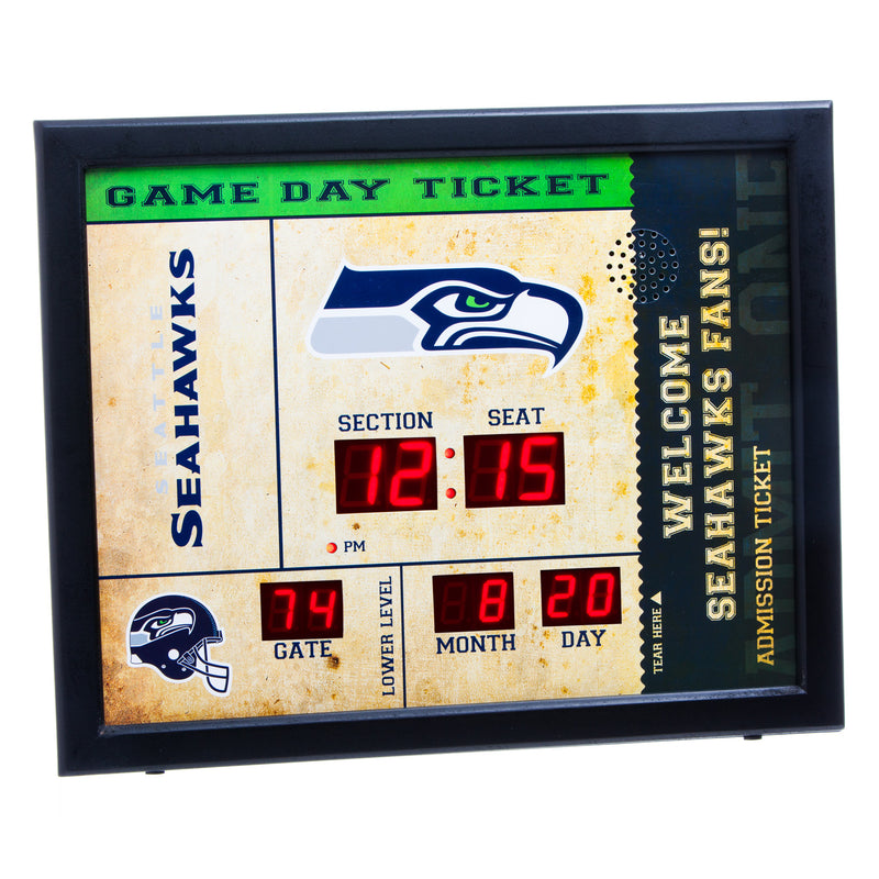 Bluetooth Scoreboard Wall Clock, Seattle Seahawks,7cl3827