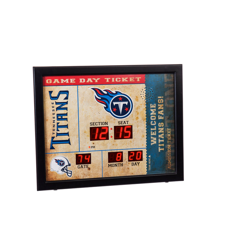 Bluetooth Scoreboard Wall Clock, Tennessee Titans,7cl3830