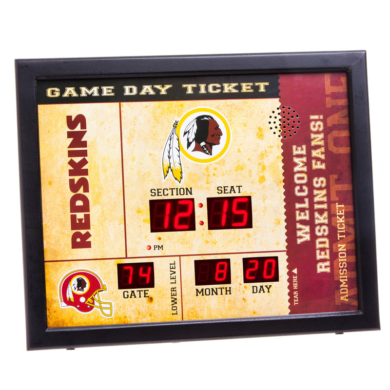 Bluetooth Scoreboard Wall Clock, Washington Redskins,7cl3831