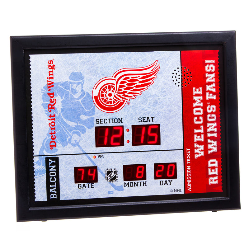 Bluetooth Scoreboard Wall Clock, Detroit Red Wings,7cl4359