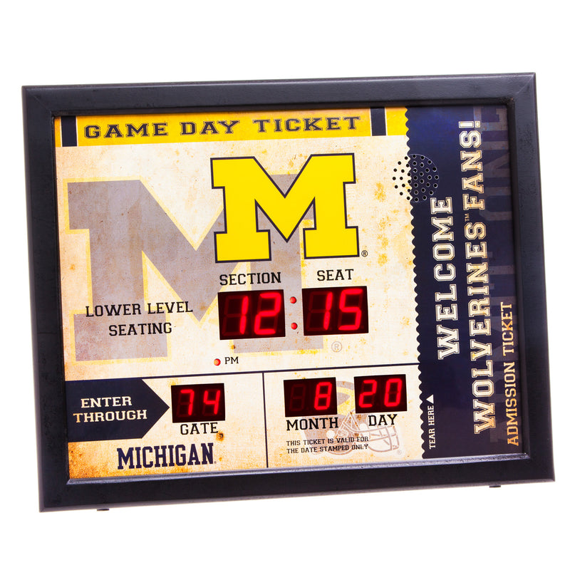 Bluetooth Scoreboard Wall Clock, University of Michigan,7cl920