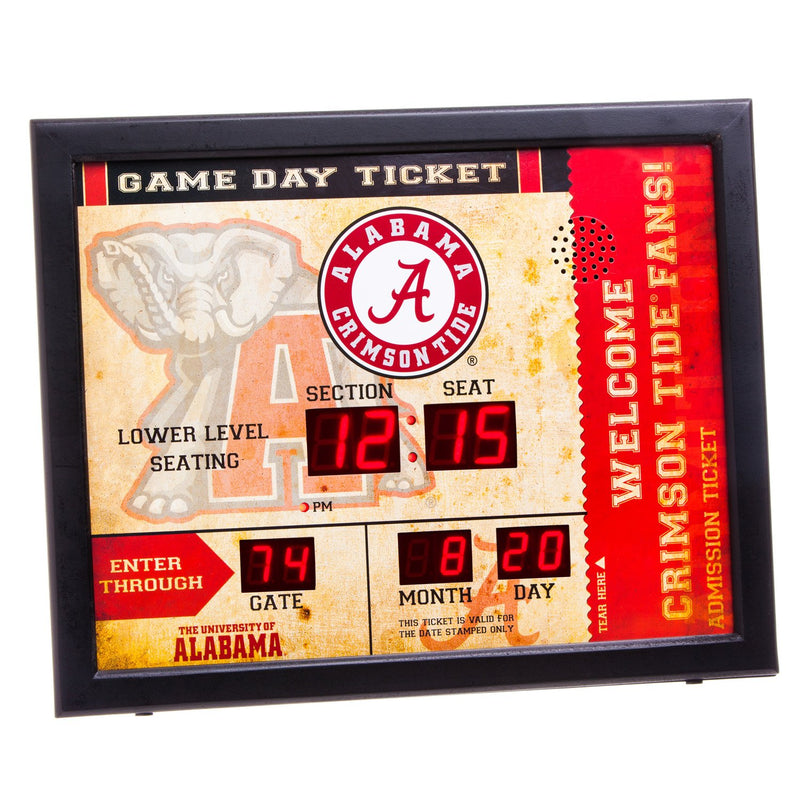 Bluetooth Scoreboard Wall Clock, Alabama,7cl924