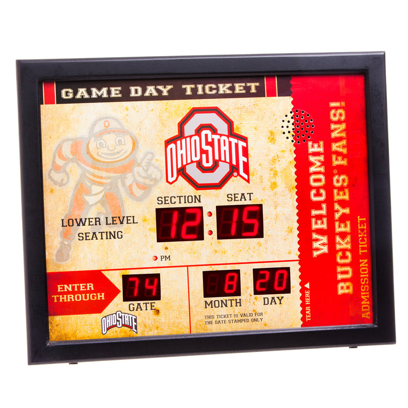 Bluetooth Scoreboard Wall Clock, Ohio State,7cl973