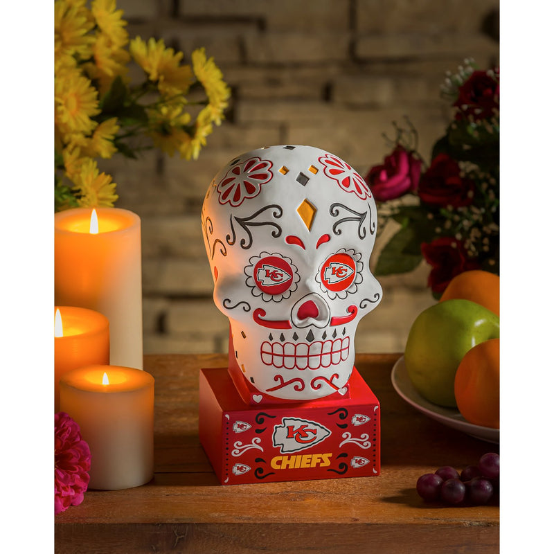 Kansas City Chiefs, Sugar Skull Statue,843815sk