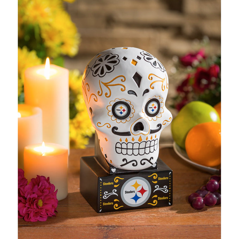 Pittsburgh Steelers, Sugar Skull Statue,843824sk