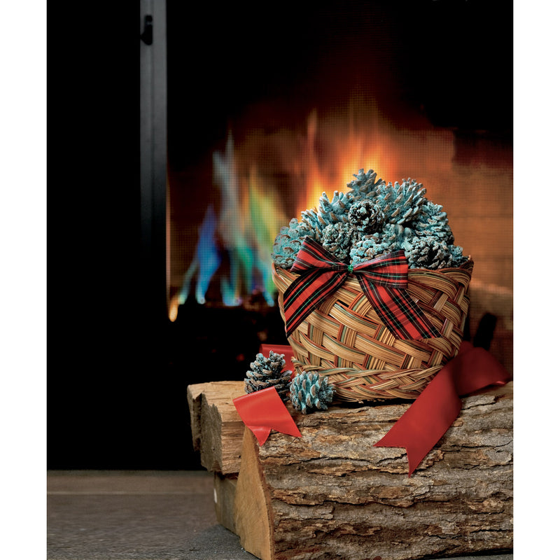 Color-Changing Fireplace Color Cones, 1 lb. in Gift Basket, 13.5"x10.5"x8"inches