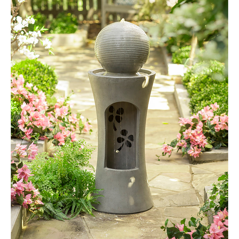 Pillar and Sphere Lighted Fountain,84g3430