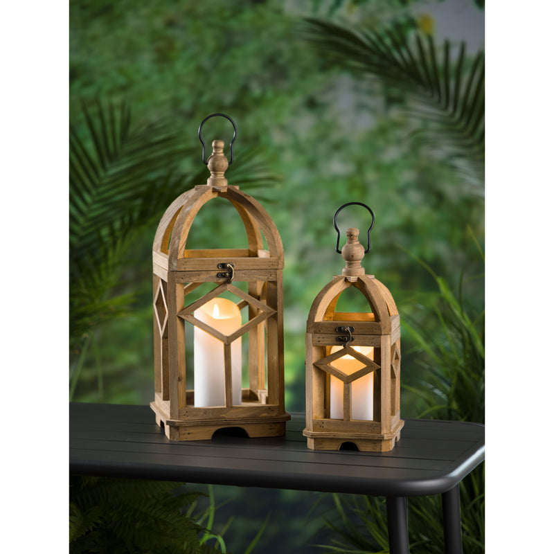 Nested Wooden Decorative Lantern Set of 2,84g3796