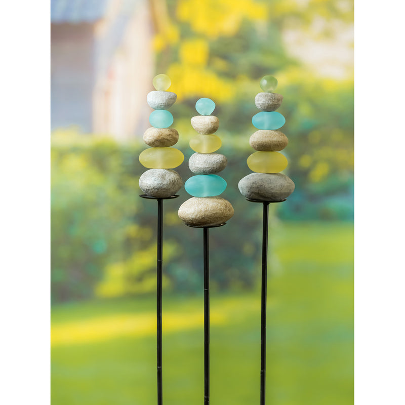 Zen Stacked Garden Stake, 3 ASST,84g3834