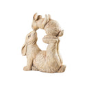 21.5"H Mother Holding Baby Rabbit Garden Statuary, 17.32"x7.87"x21.5"inches