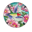 14" Glass and Metal Plant Stand, Hummingbird,84g4885
