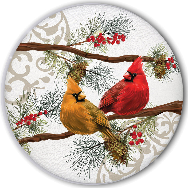 Seasonal Cardinals Glass Table,84g987