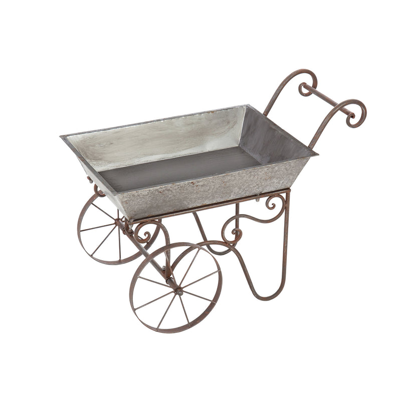 Emily Galvanized Wheelbarrow Planters, Set of 2,8f00231