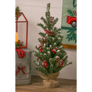 24'' Snow and Berry Covered Tree Table Decor,8flp131