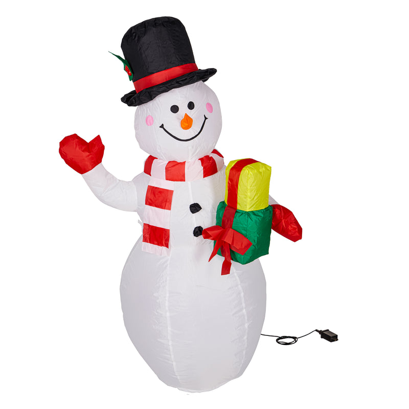 4ft Everinflatable LED Light-N-Motion  Projector Snowman with Gifts,8i060