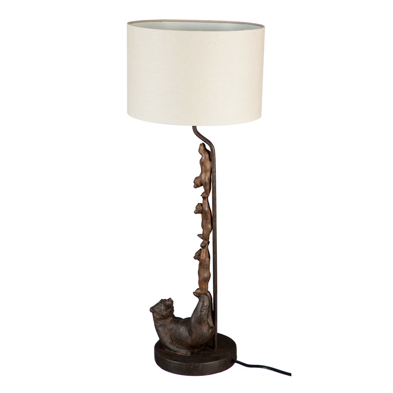 Bear Family Resin Table Lamp with Shade,8l1001