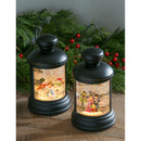 LED Acrylic Lantern Winter Scene Table Decor, 2 Asst,8led362