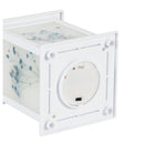 LED Lantern, Set of 2, Blue Floral,8led430