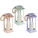 Metal Lantern with Battery Operated LED Candle, 3 Assorted Colors,8led436