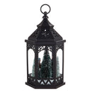 LED Lantern with Flower Cut-out Design and Snowman Scene,8led489