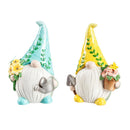 8" LED Terracotta Gardening Gnome with Metal Butterfly Embellishment, 2 Asst,8led704
