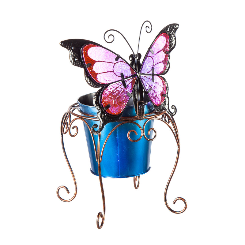 Metal Butterfly Pot Holders, Blue and Purple,8pmtl5247a