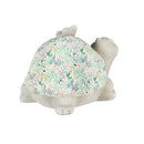Ceramic Turtle with Floral Cadence Shell Tabletop Decoration,8tac083