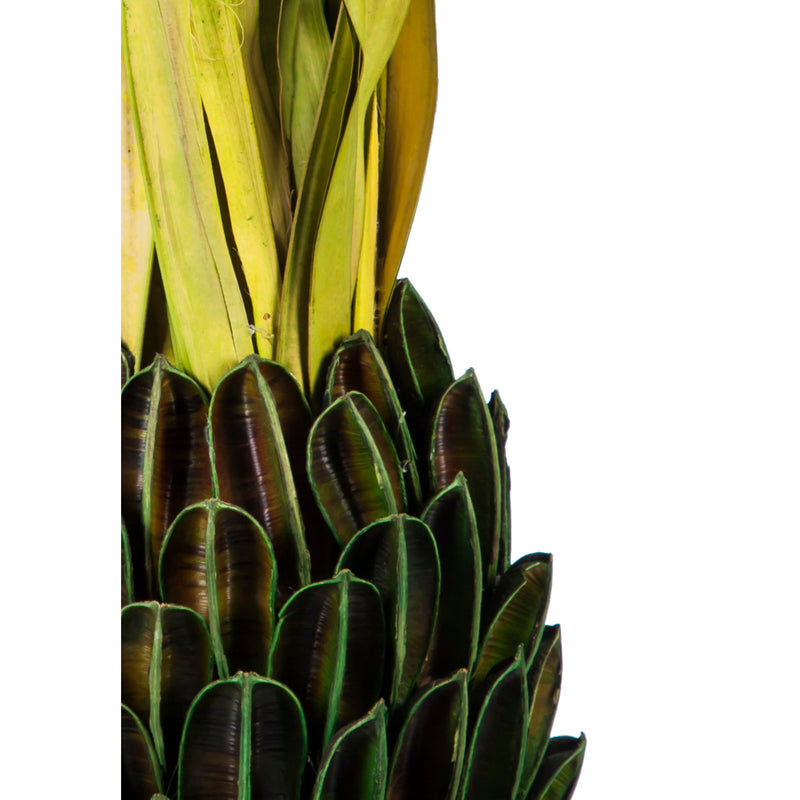 Natural Fiber Pineapple Tabletop Decoration, 2 Assorted: Yellow, Green,8taf009