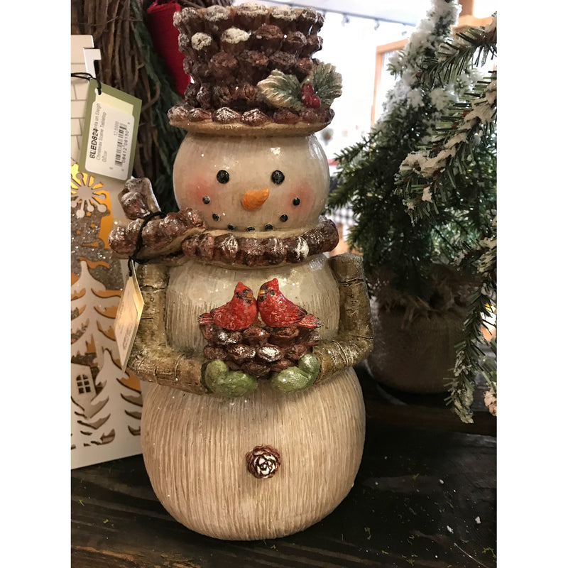 Resin Woodland Snowman Tabletop Décor, 2 Asst,8tar430