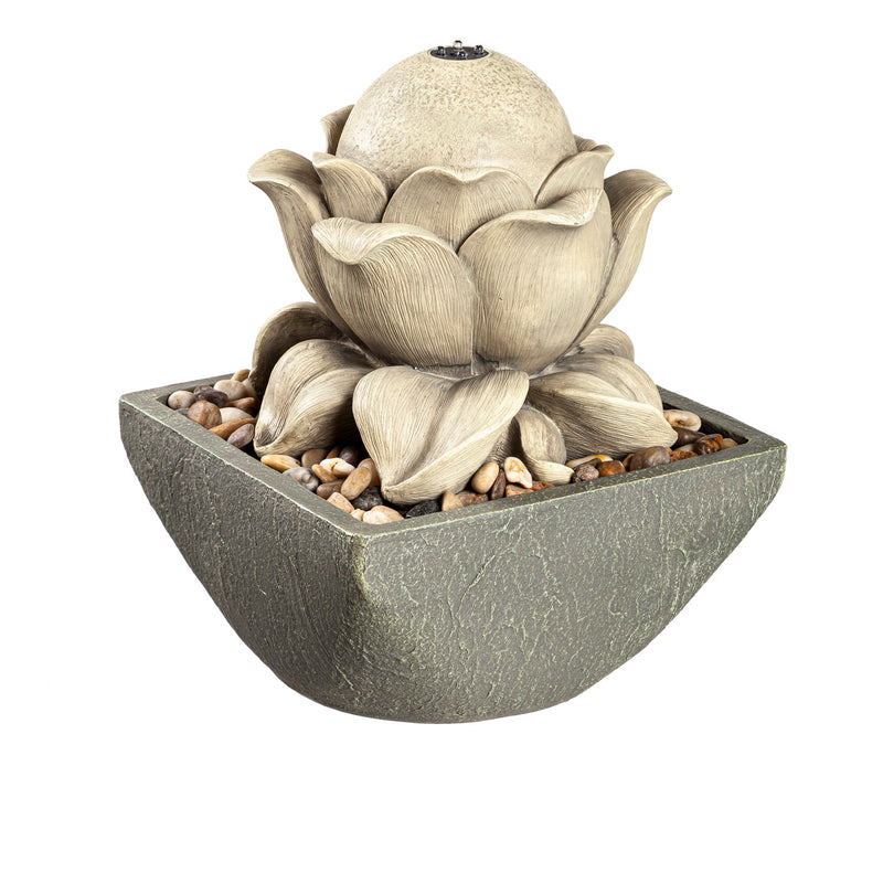 Outdoor Statement Lotus Flower Fountain,8taw364