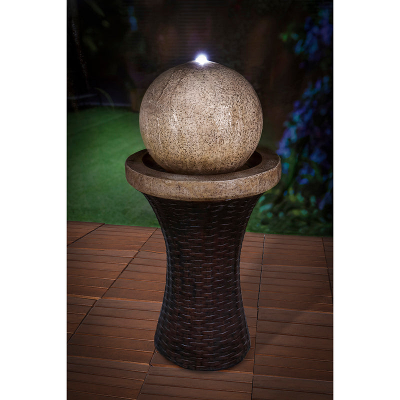 Outdoor Statement Fountain with Standing Base,8taw366