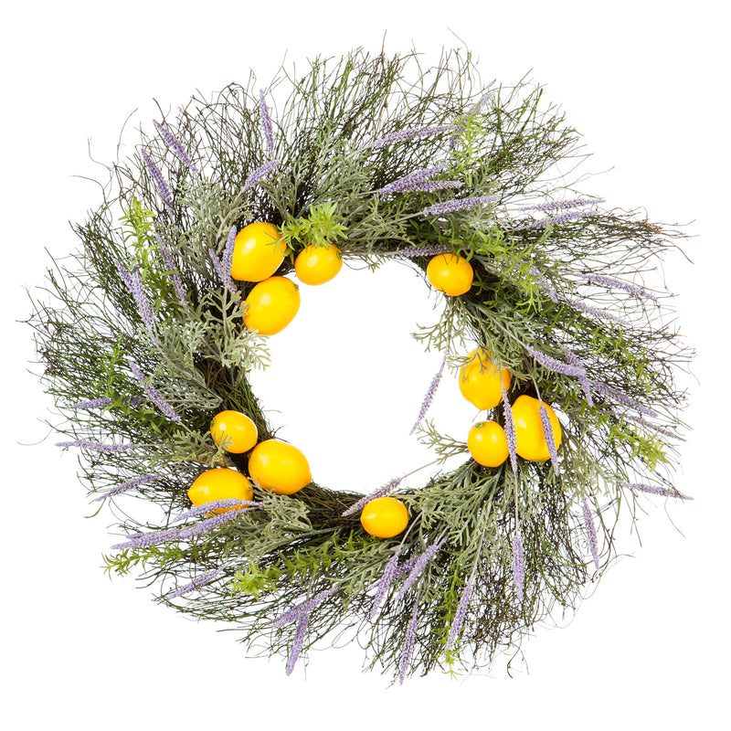 22'' Lemon and Lavender Wreath,8wr173