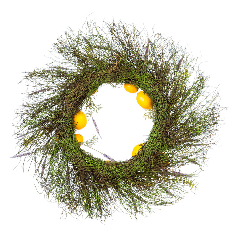 22'' Lemon and Lavender Wreath,8wr173