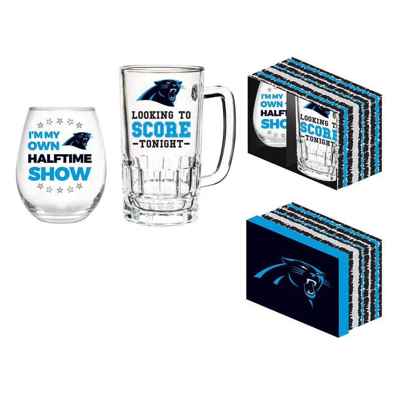 Carolina Panthers, Stemless 17OZ Wine & Beer 16 OZ  Gift Set,p3843804