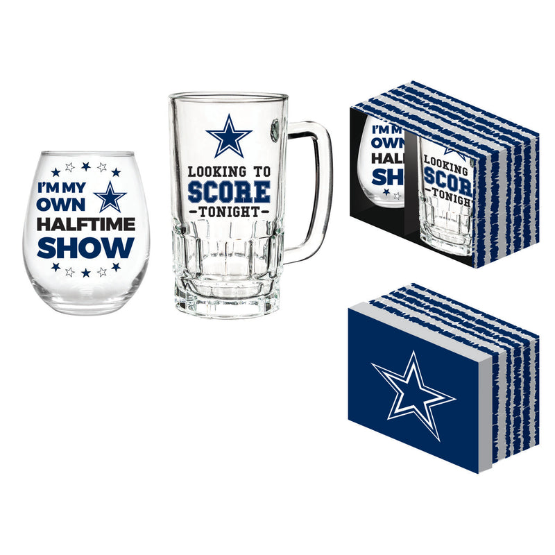 Dallas Cowboys, Stemless 17OZ Wine & Beer 16 OZ  Gift Set,p3843808